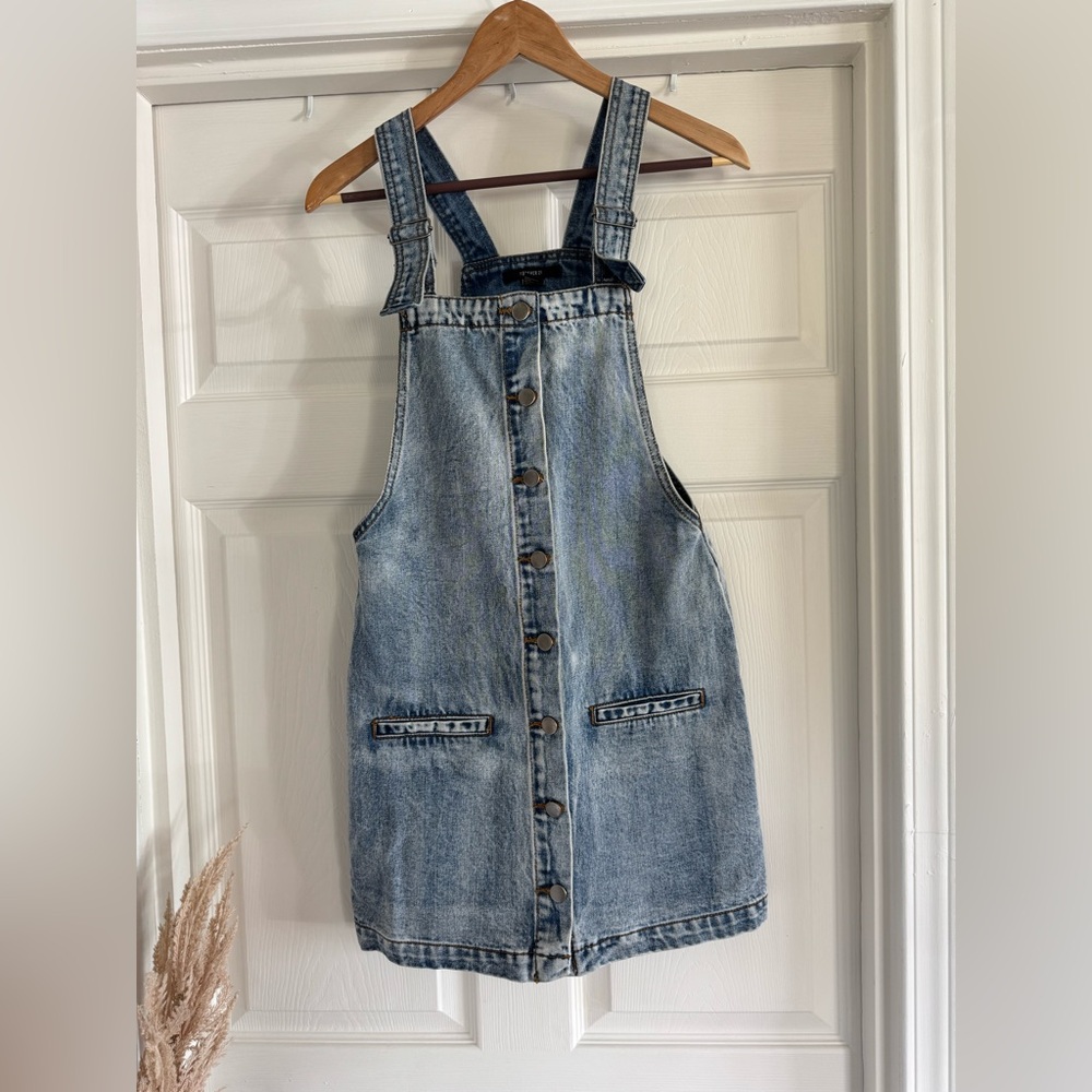 Forever 21 Light Wash Denim Overall Dress - Picture 7 of 11